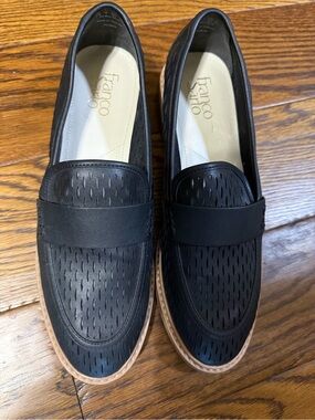 Franco Sarto Women’s Alison Black Leather Dress/Casual shoes 9.5